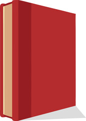 Red hardcover book mockup vector illustration scalable eps format