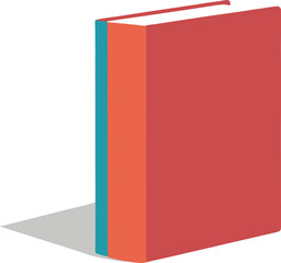 Scalable vector mockup of standing hardcover book for design projects