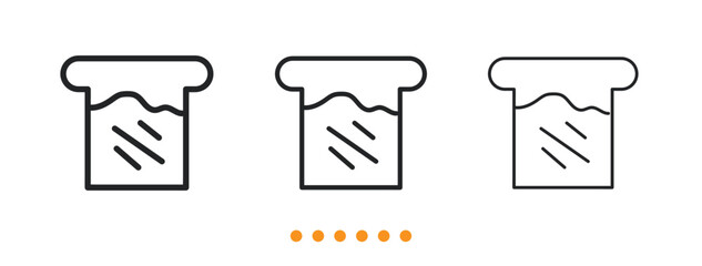 Bread icon. Thin line icon vector