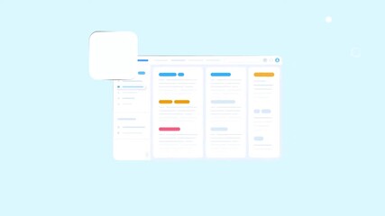 Global connection with team working online, data sharing and remote collaboration animation. - Powered by Adobe