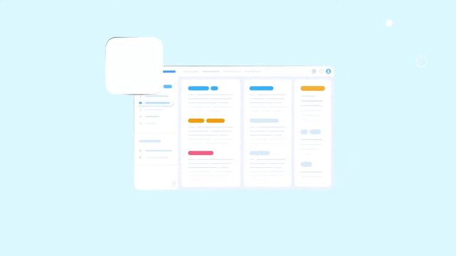 Global connection with team working online, data sharing and remote collaboration animation.