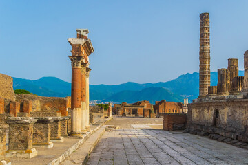 Obraz premium Archaeological Park of Pompeii near Naples city