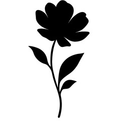 Block Silhouette Flower Collection for Transparent Background Ultra Quality PNG Image