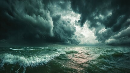 Stormy sea cloudscape