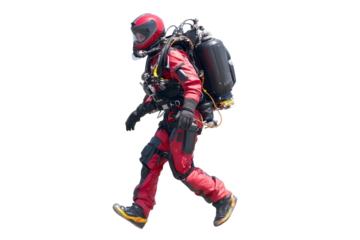 Futuristic Jetpack Adventure – Flying Character Illustration