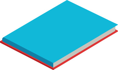 Slim softcover notebook mockup lying flat vector illustration eps scalable graphic design