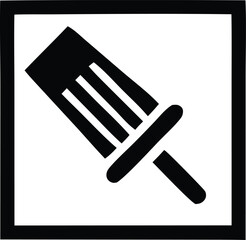 Simple icon of a paintbrush for digital art design and creative projects offering a clean minimalist graphic representation