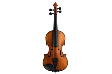 Fototapeta premium Wooden classical violin and string instrument on transparent background