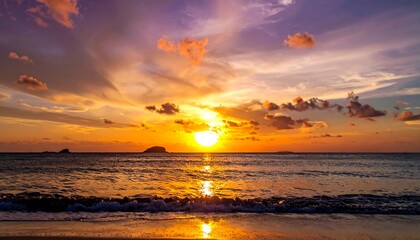 Vibrant sunset over the ocean (1)