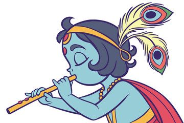 Obraz premium baby krishna, cute hindu deity, infant lord krishna, hindu mythology, digital art, highly detailed, cinematic lighting, vibrant colors, 8k, unreal engine