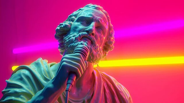 Photo realistic reinterpretation of Baroque art in vibrant colors and modern themes
