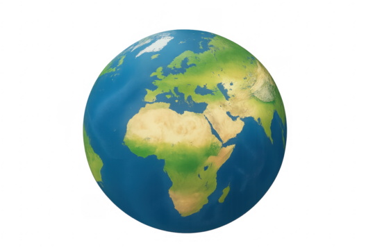 Earth globe showing europe and africa continents