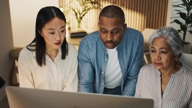 Diverse group discussing