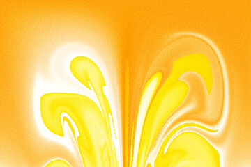 Abstract yellow and orange swirling energy pattern