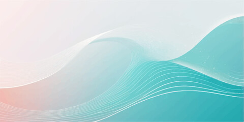 Abstract blue background with flowing lines and wave pattern