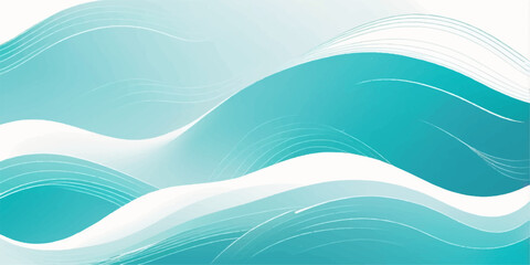 Abstract blue wave vector design background illustration with curve and flow