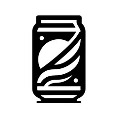 Flat soda can icon, simple modern style