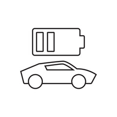 Warning Low Battery Charge Status Electric Vehicle Icon
