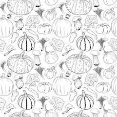 autumn vegetables pattern