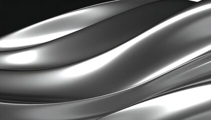 Abstract silver metallic waves