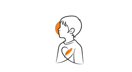 Honoring survivors and lost children on the National Day for Truth and Reconciliation with a symbolic line art illustration