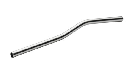 Metal handlebar component for bicycle isolated PNG with Transparent Background