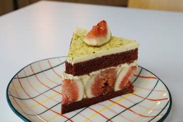 fig cake korea sweets cafe cream cakes