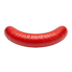 Fresh Red Sausage Isolated Cooked Bratwurst Classic German Style Frankfurter Food Photography on transparent background