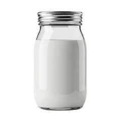 Glass Milk Bottle Fresh Dairy Drink Close Up Organic Natural Food Nutritional Beverage on transparent background