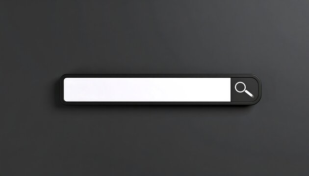A dark gray search bar