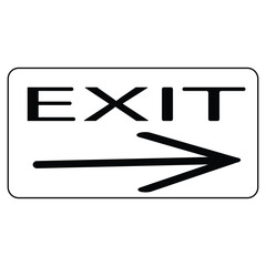 Exit icon - vector illustration. Flat design style