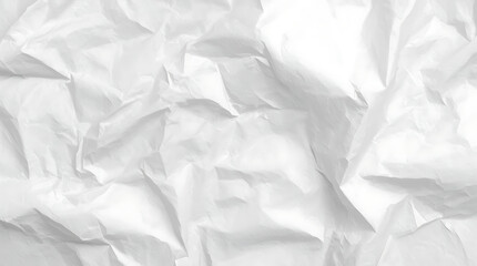 Obraz premium Plain crumpled white paper texture used as background for minimal and abstract design concepts.