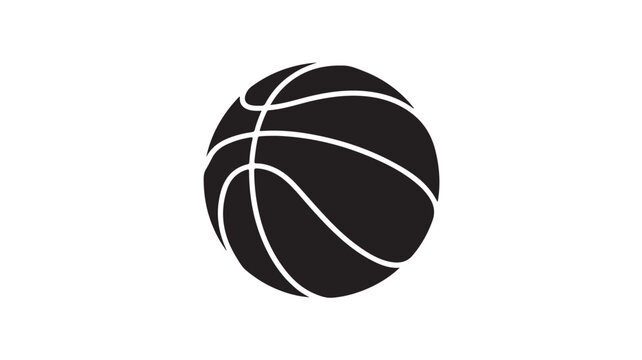 Dynamic basketball graphic ready for your team logo or sports design project, a bold design element for athletic branding and spirited event promotions that really scores