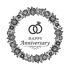 “Happy Anniversary” silhouette with clinking wine glasses