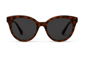 Tortoiseshell cat eye sunglasses with dark lenses