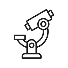 Editable Microscope Line Icon