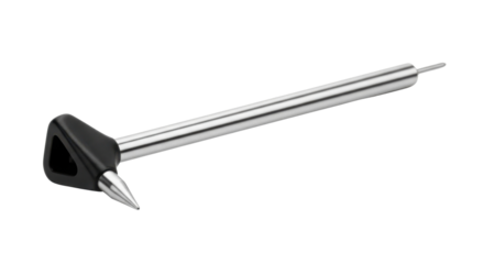 Silver Taylor reflex hammer for neurological examination isolated PNG with Transparent Background