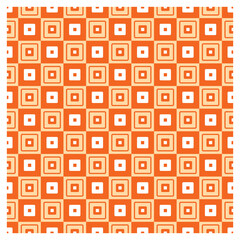 Seamless geometric square pattern in orange color vector illustration