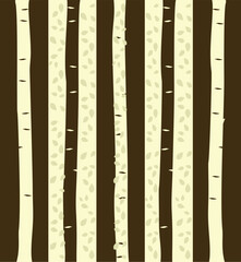 Seamless tree trunks pattern vector background illustration