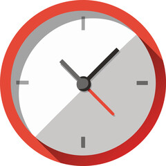 Minimalist round wall clock vector illustration modern scandinavian design scalable eps icon