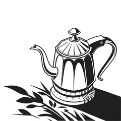 teapot on a white background