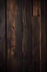 Naklejka premium Vertical rustic burnt wooden planks with natural dark texture