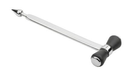 Reflex hammer medical diagnostic tool isolated PNG with Transparent Background