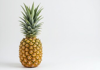 Fototapeta premium Whole pineapple isolated on a white background