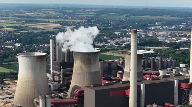 Kraftwerk Niederausem, power plant, energy production. Fossil fuels and electricty generation.