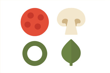 Obraz premium Colorful vegetable illustrations on a white background suitable for food-related projects and educational purposes