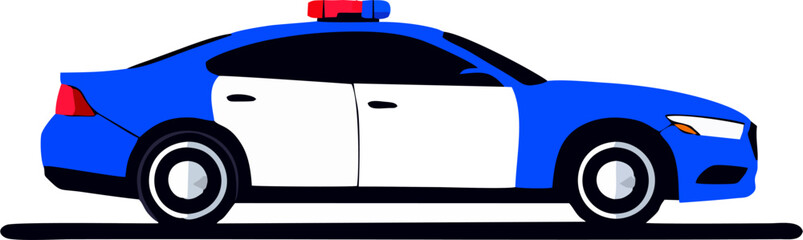 Police car isolated on a white background