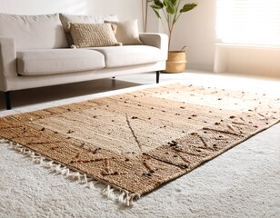 Beige rug in modern living room