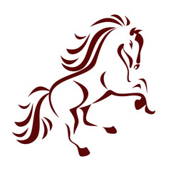Chinese New Year. Year of the Horse 2026. Horse background. Vector illustration.