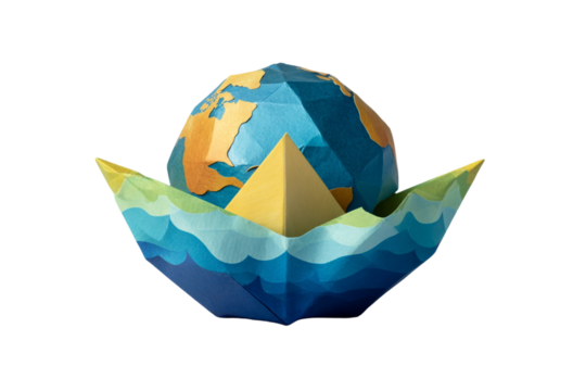 Precious brilliant 3d vector design of a recycling symbol made of earth and grass